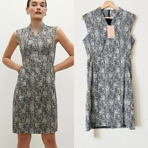 NWT M.M.Lafleur SIZE 8 The Aditi black white dress